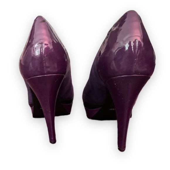 NINE WEST purple heeled platform pumps - Picture 4 of 6